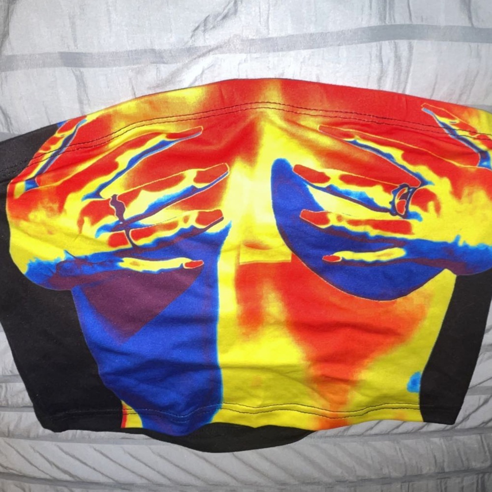 Color Block Body Print Top - Picture 4 of 4